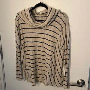 Striped turtleneck